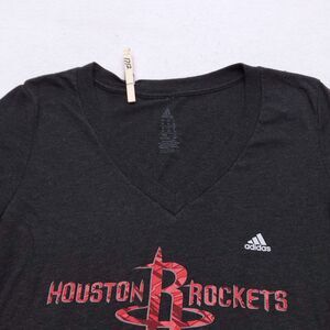 Adidas Houston Rockets Short Sleeve Casual Pullover Shirt Womens Size XL Black